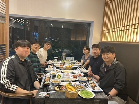 Lab dinner at Chosun University, 2026.05